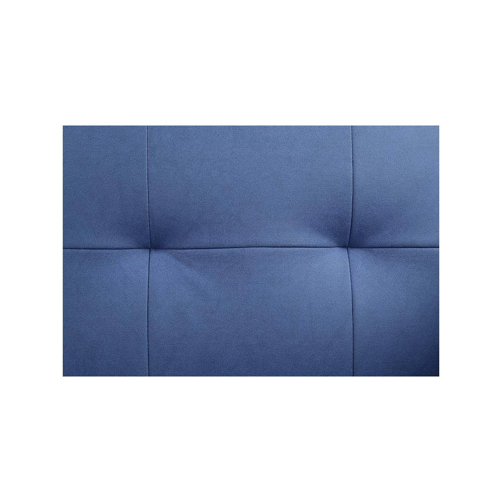 Nafisa Adjustable Sofa & Ottoman, Blue Fabric