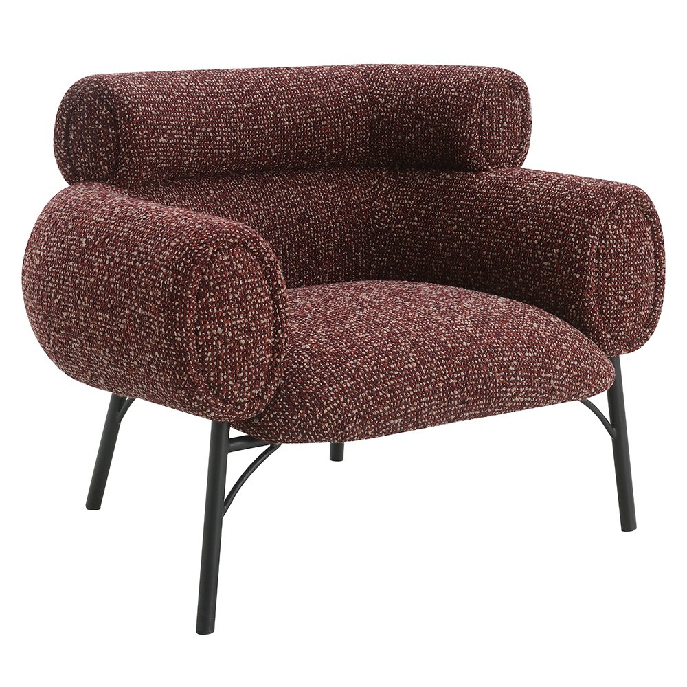 Mardi Chair, Maroon Tweed