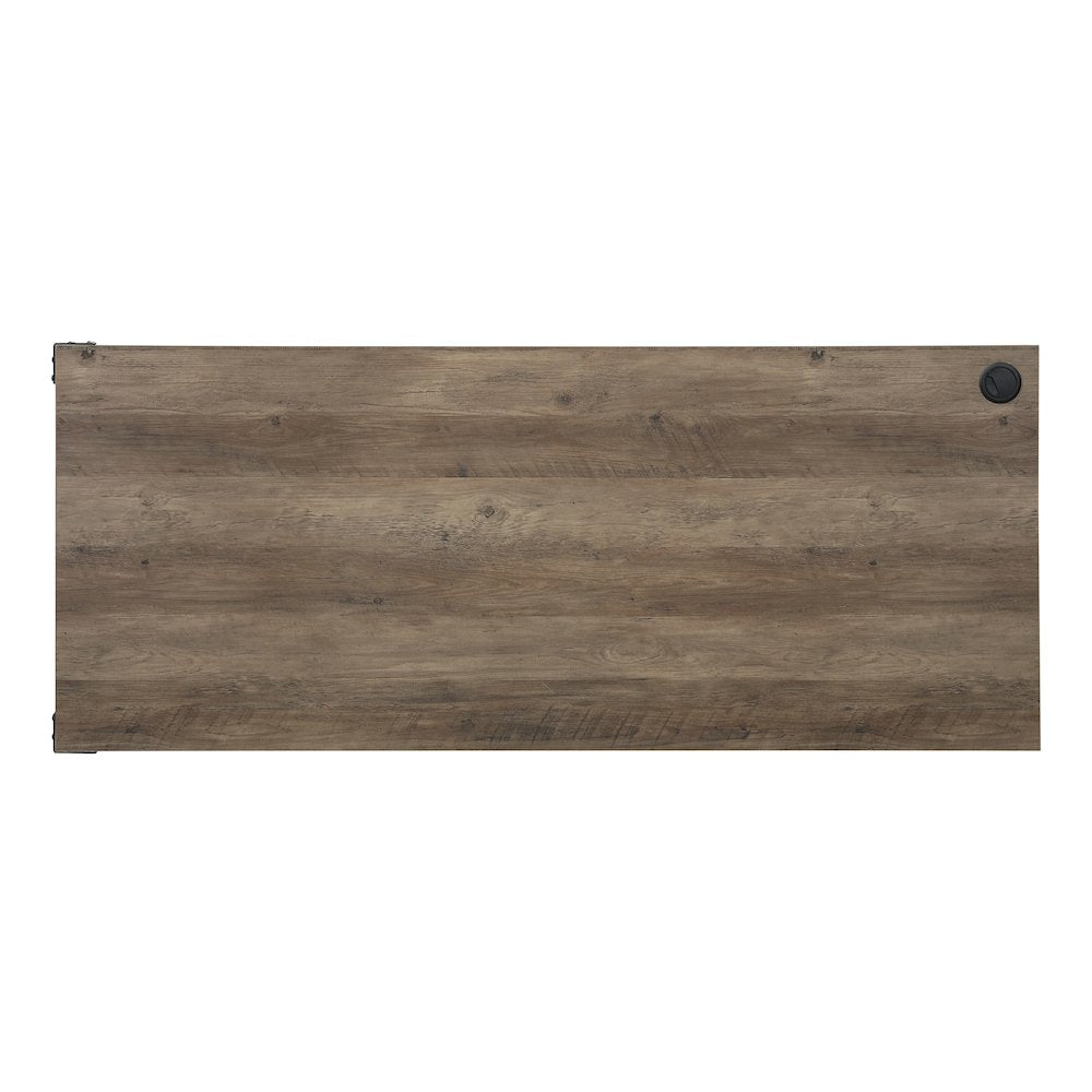 Zakwani Writing Desk-Table, Rustic Oak & Black
