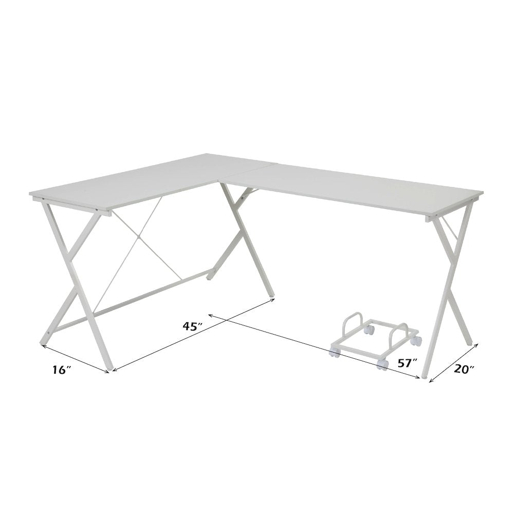 Demas Computer Desk, White