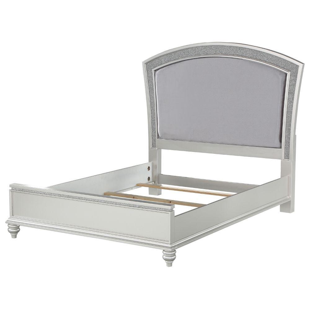 Maverick Eastern King Bed, Fabric & Platinum