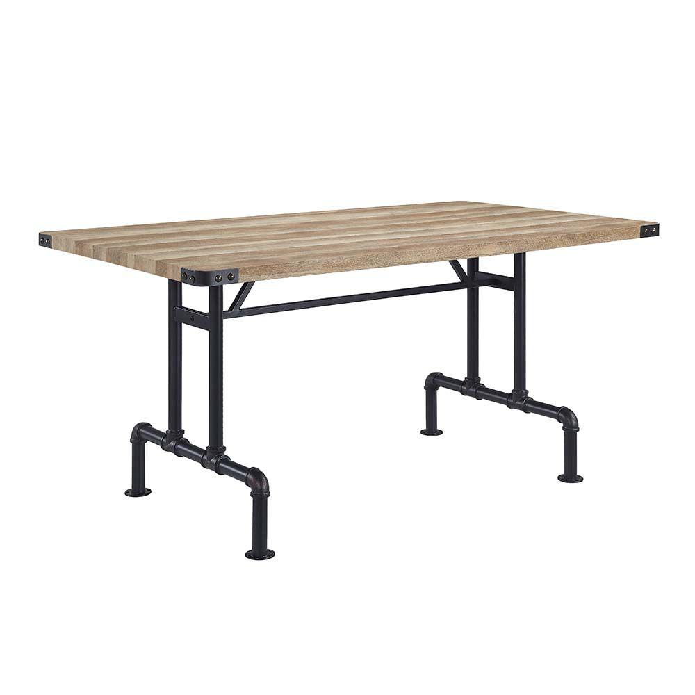 Edina Dining Table, Oak & Sandy Black