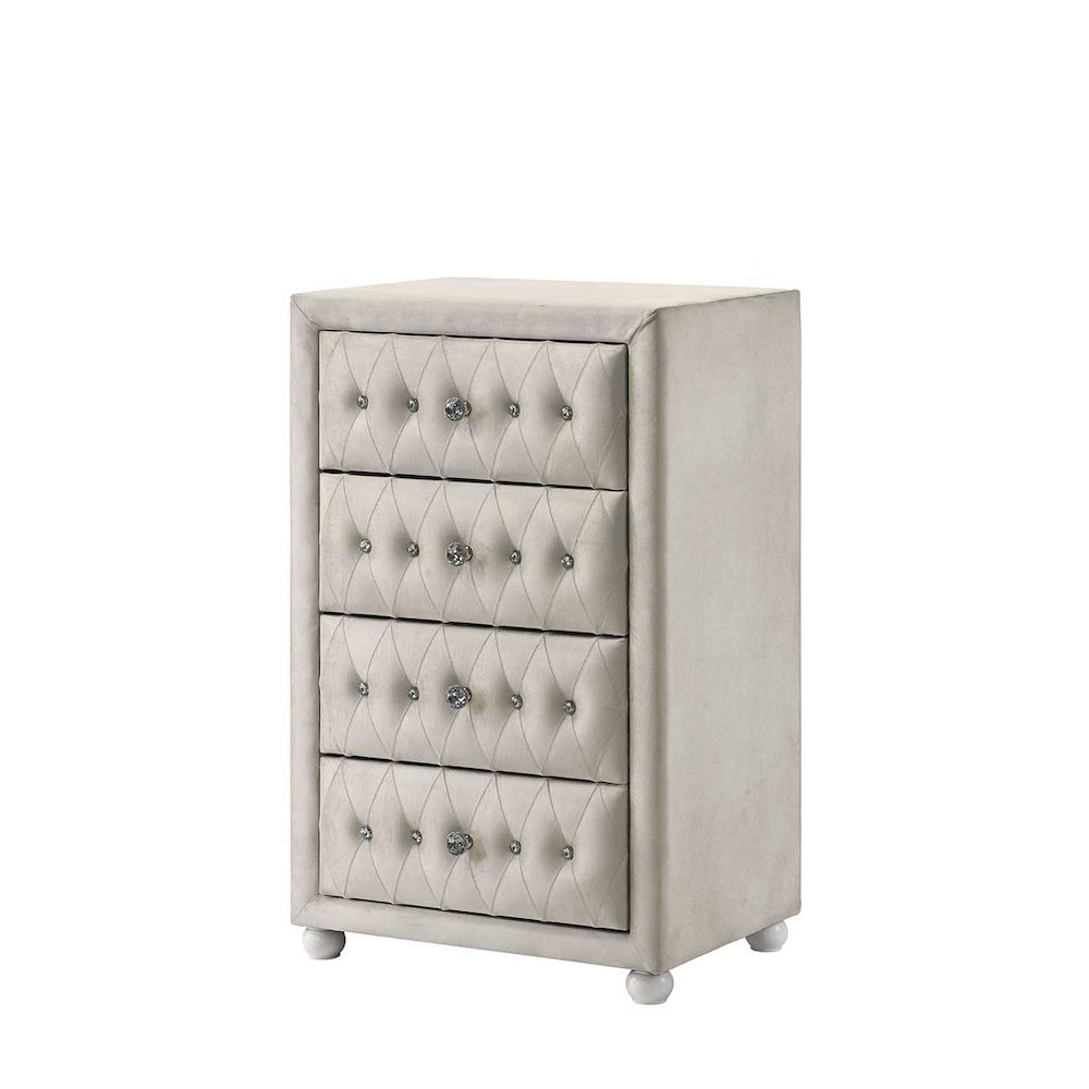 Reggie Chest, Beige Fabric