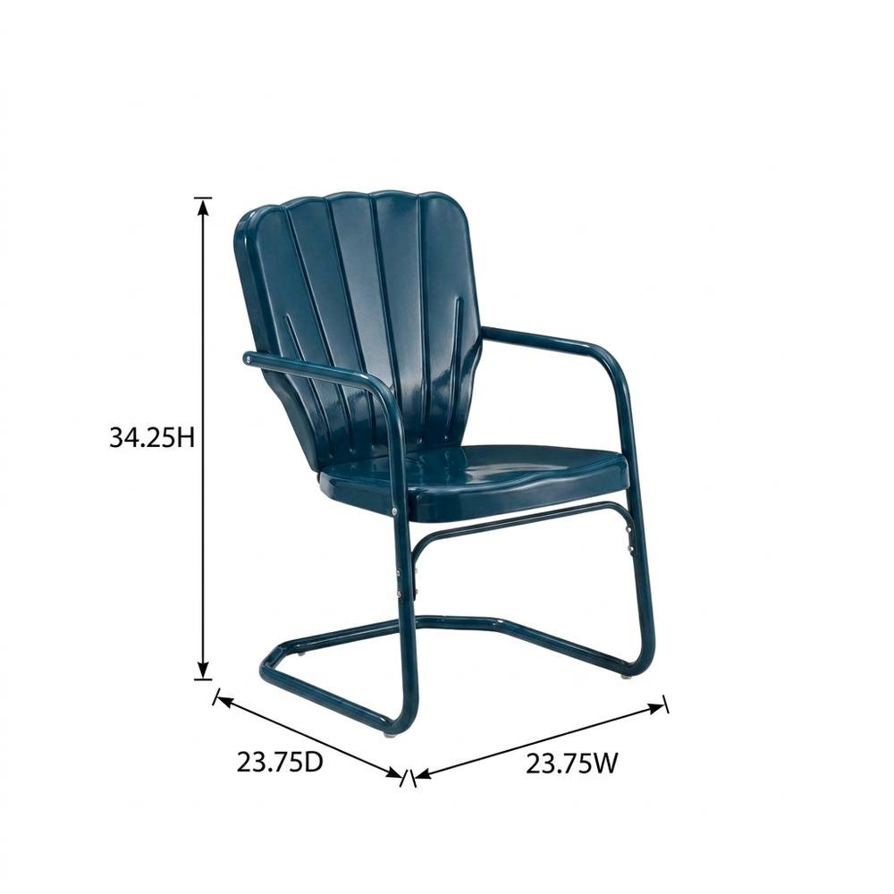 Navy Outdoor Chat Set with 2 Chairs and Side Table for Cozy Relaxing