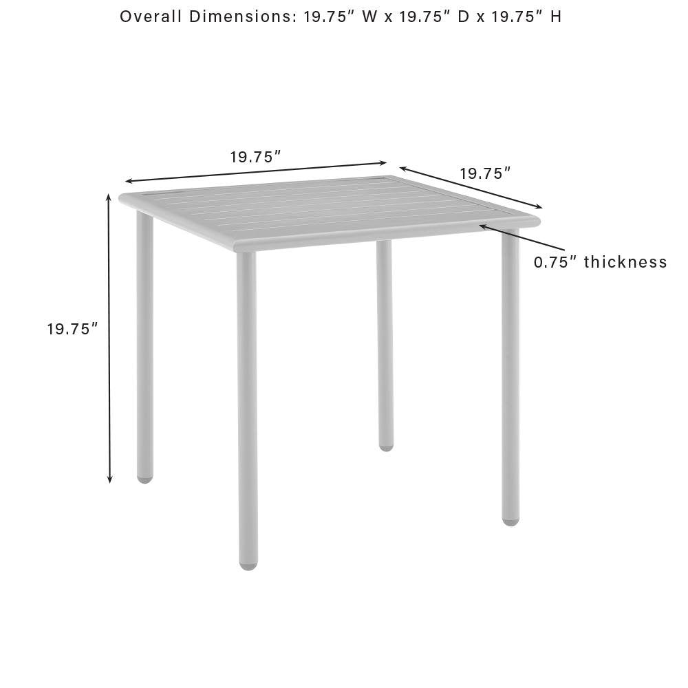 Brown Metal Side Table for Patio – Small Outdoor Pool Side Table
