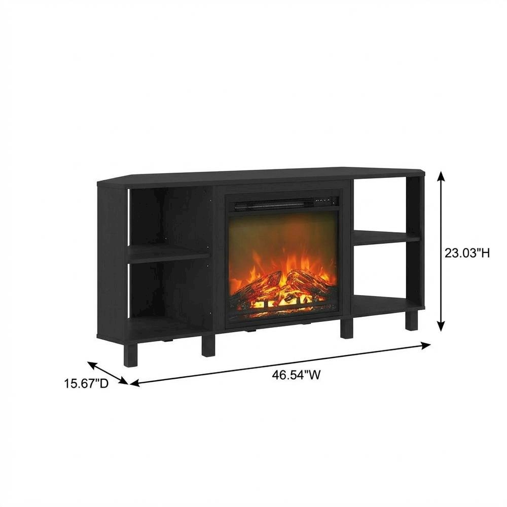 Engineered Wood TV stand with metal legs for 55-inch TVs, modern design