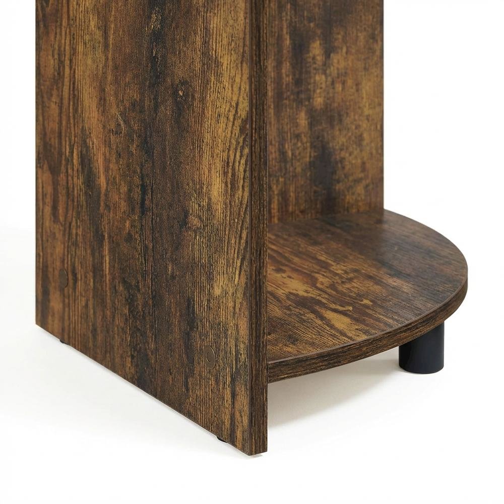 4-Tier Corner Shelf with Sturdy Engineered Wood Construction