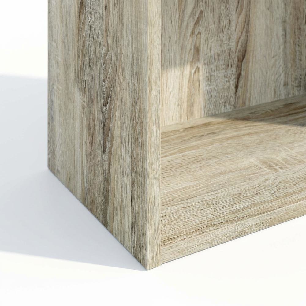 Engineered Wood Bookcase with Adjustable Shelf and Modern Design for Living Room