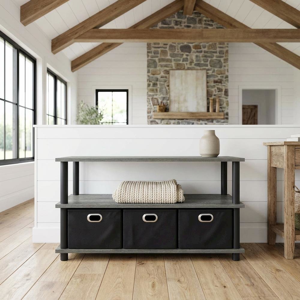Coffee Table with Bin Drawers Turn-N-Tube Frame