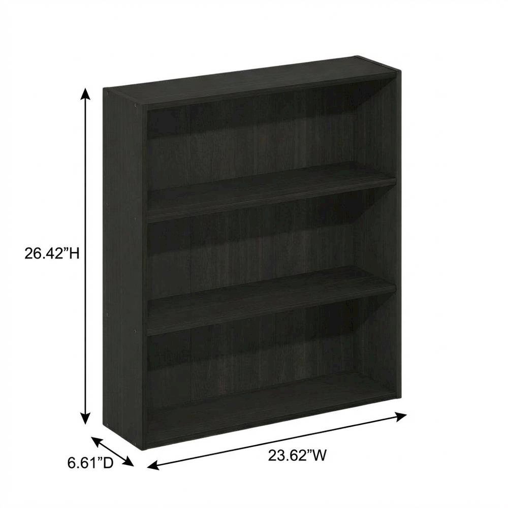Engineered Wood bookcase in finish with open shelving design