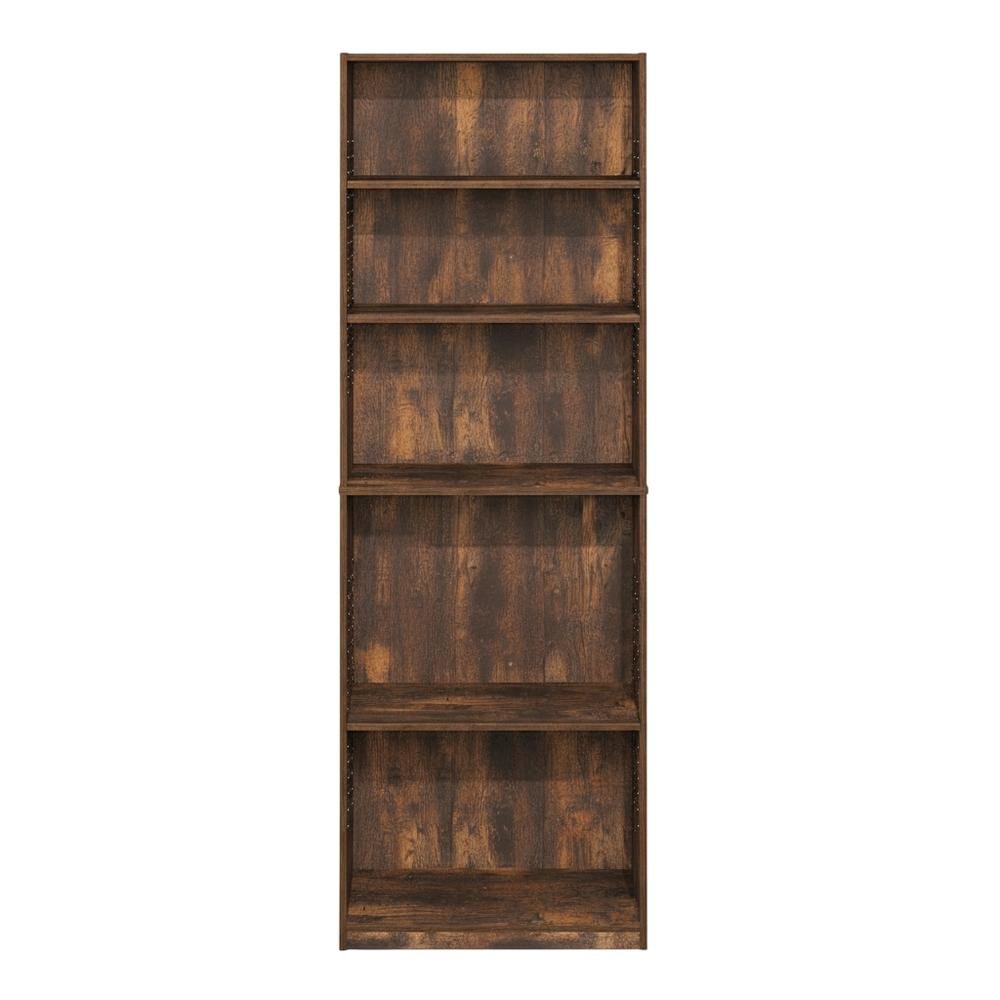 5-tier adjustable shelf bookcase with Engineered Wood construction