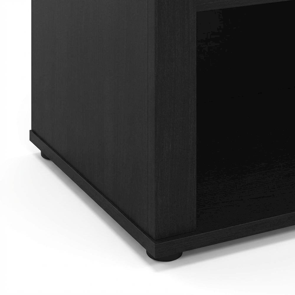 Engineered Wood TV Stand with Fireplace, Americano Finish, 70-Inch Wide