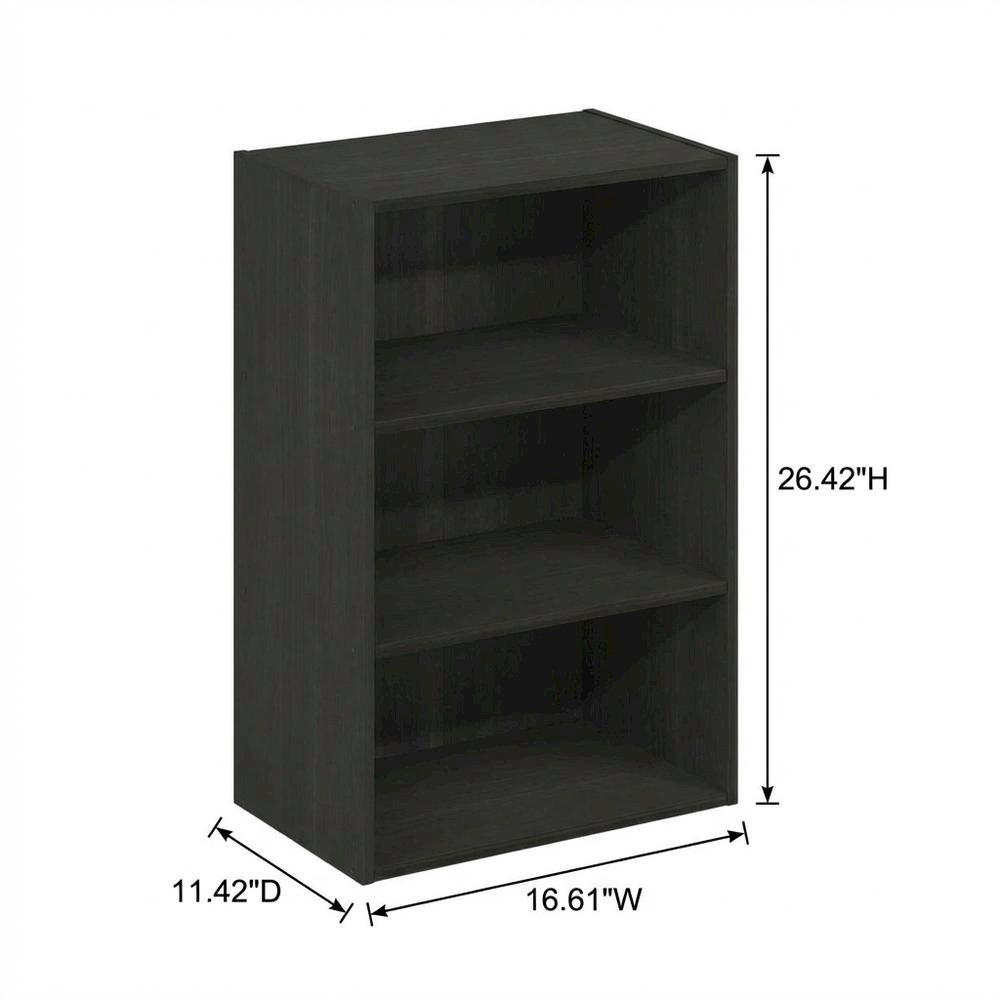 3-Tier Open Shelf Bookcase with Storage Organizer