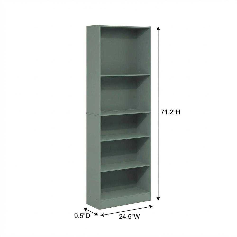 Engineered Wood Bookcase in Classic Design with Adjustable Shelves