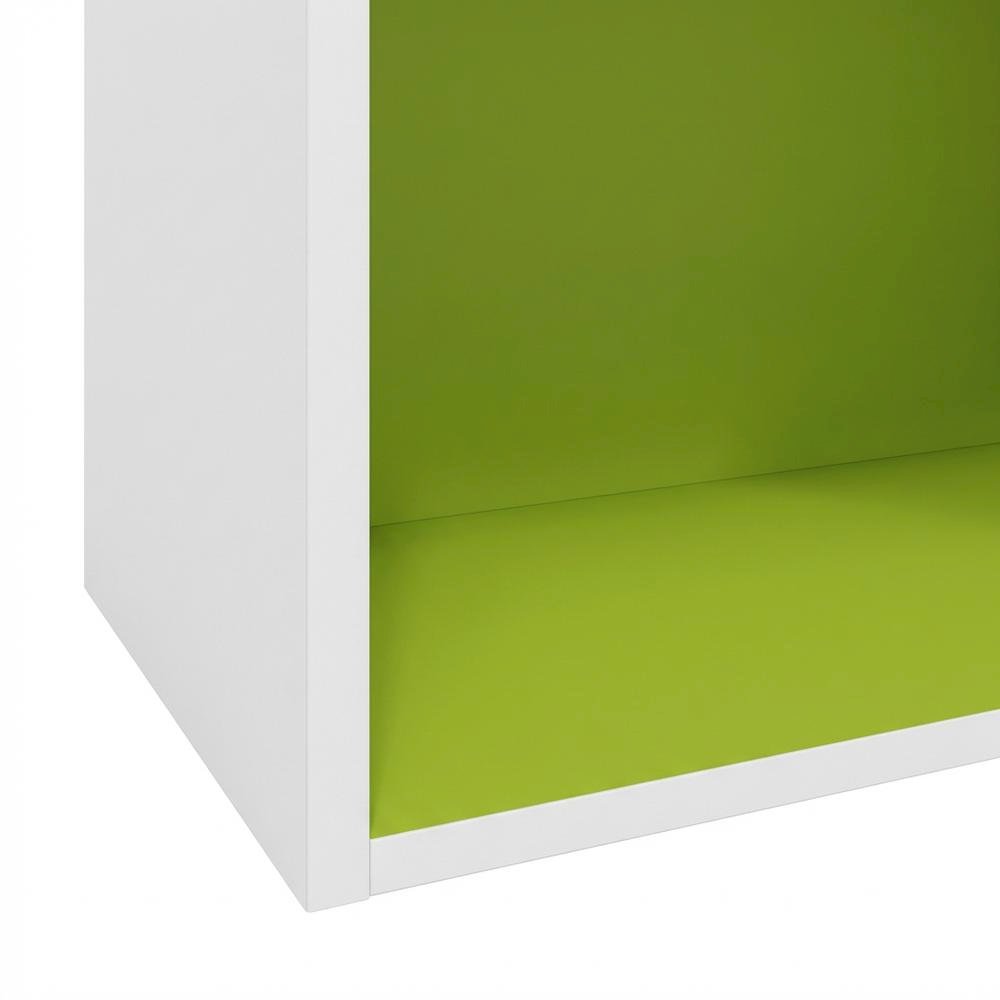 Open Shelf Bookcase with Engineered Wood Construction for Storage