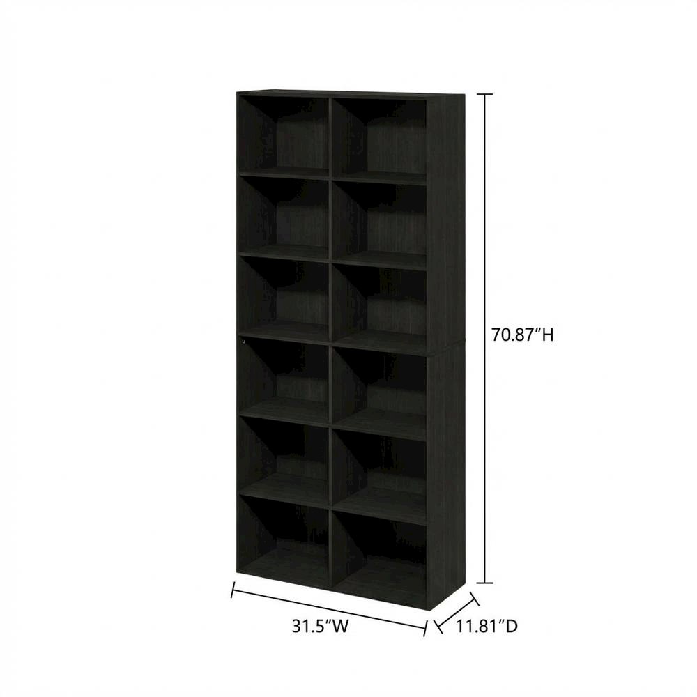 Engineered Wood bookcase with open shelving for contemporary decor storage