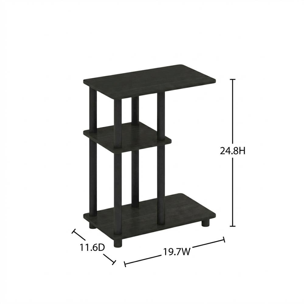 C-Shape Side Table, Quality Build, Durable Engineered Wood Frame