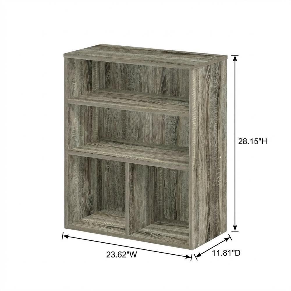 Engineered Wood Bookcase in Warm Brown Finish for Elegant Home Storage
