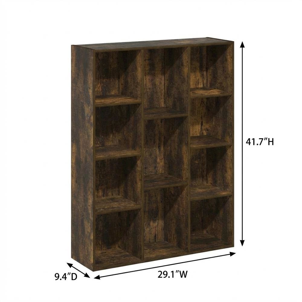 Engineered Wood Bookcase with Open Shelving