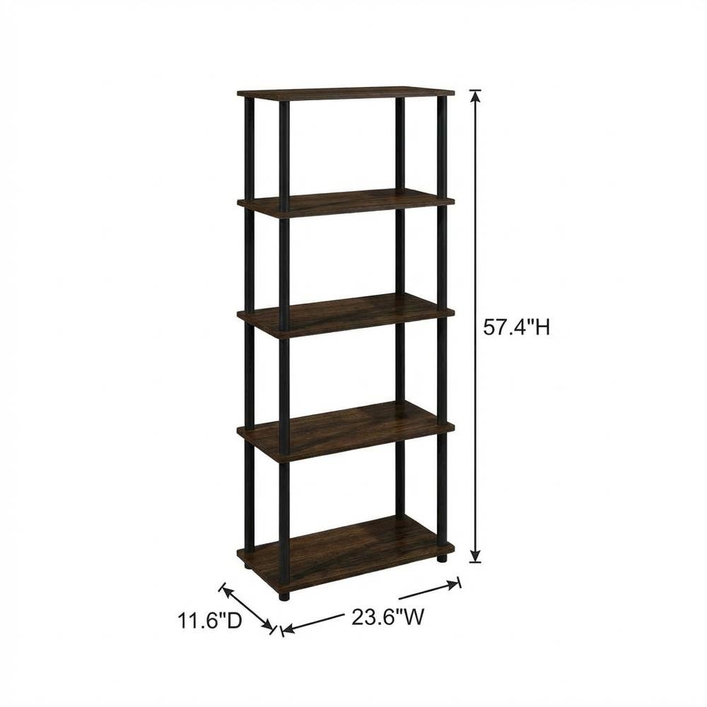 Engineered Wood bookcase with simple design and sturdy build