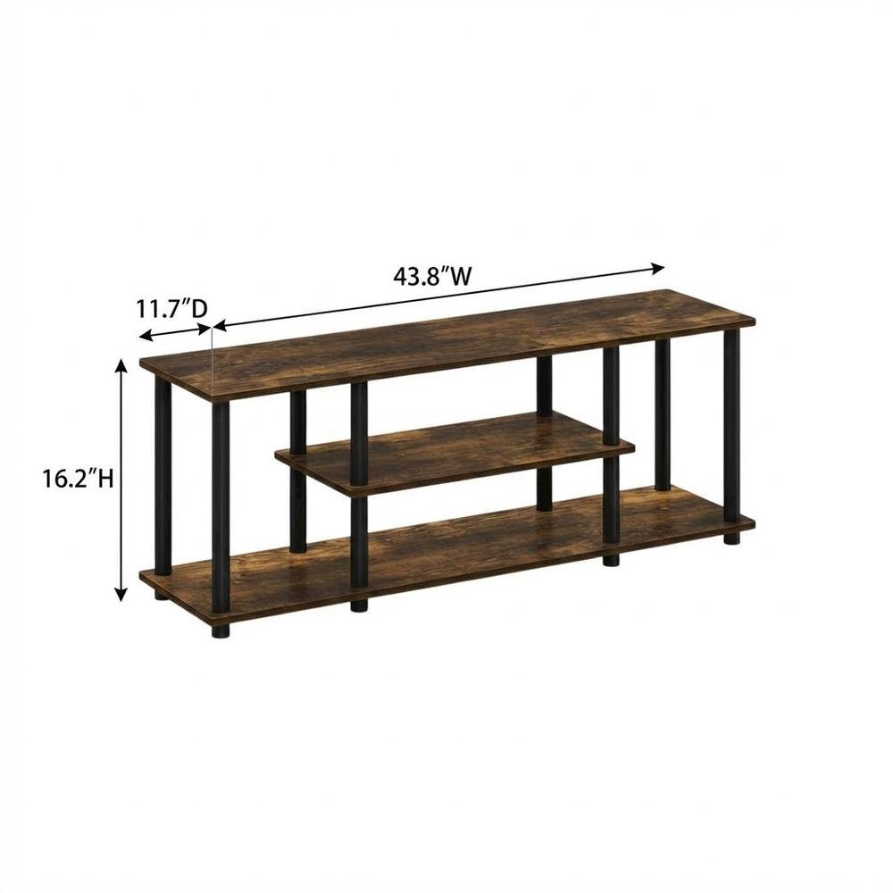 TV Stand with 3-Tier Storage and Engineered Wood Construction