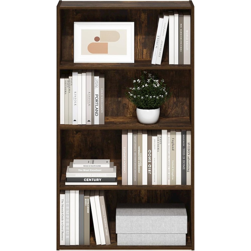 Engineered Wood Book Shelf with Four Tiers of Engineered Wood Shelves