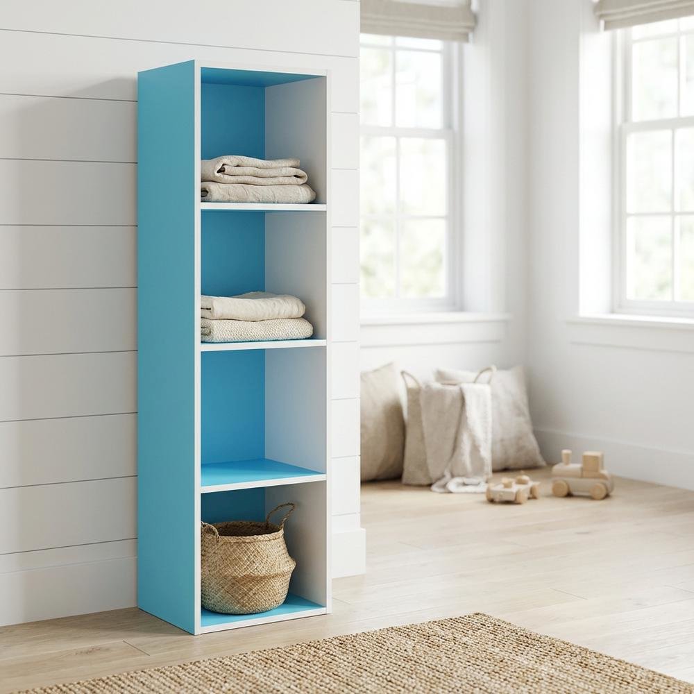 Engineered Wood bookcase with open shelves for versatile storage