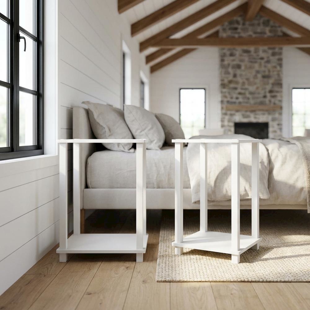 Nightstand Set with Engineered Wood Finish and Modern Design