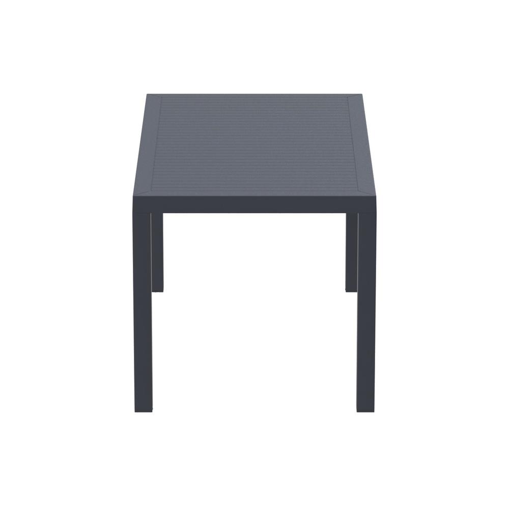Resin Rectangle Dining Table, Dark Gray, Belen Kox