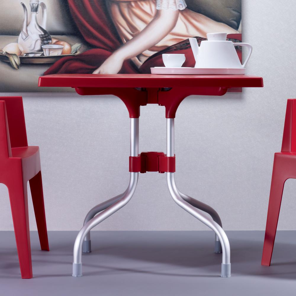 Square Folding Table, Red, Belen Kox