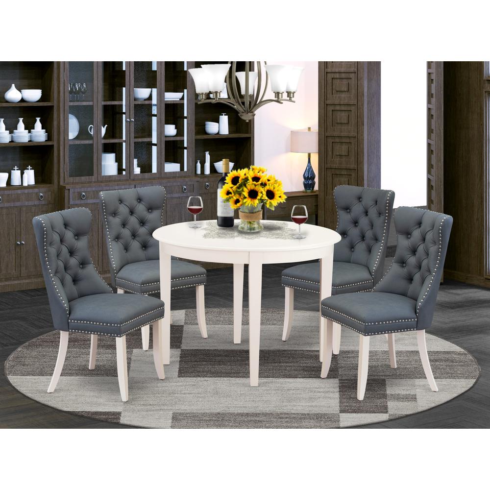 5 Piece Dining Set Contains a Round Kitchen Table