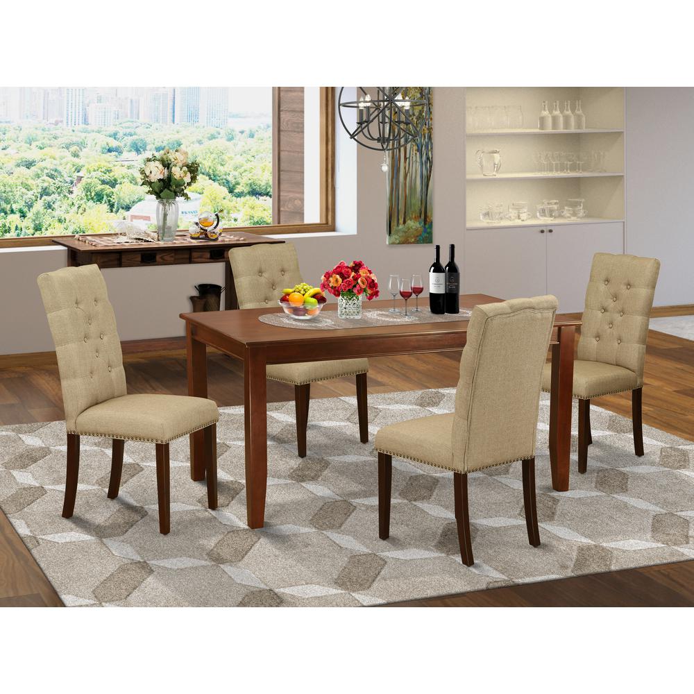 Dining Room Set Mahogany, DUEL5-MAH-16