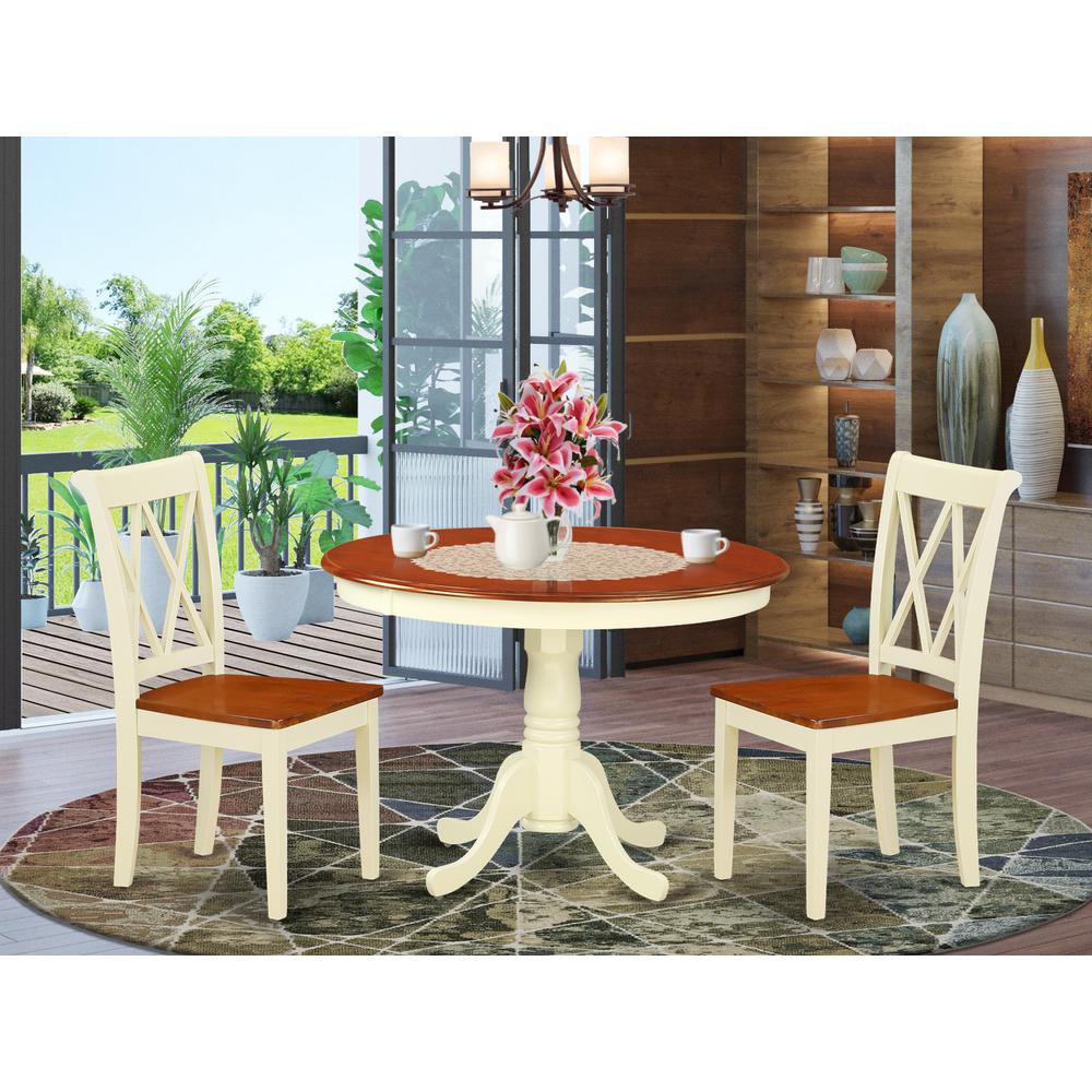 Dining Room Set Buttermilk & Cherry, HLCL3-BMK-W
