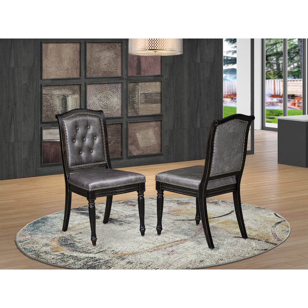 5 piece Modern Dining Set consists of a Dining Table and 4 Dining Chairs