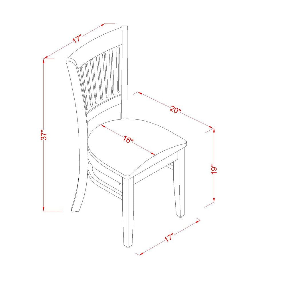 ANVA5-OAK-C 5 PC Dining room set - Dining Table and 4 Dining Chairs