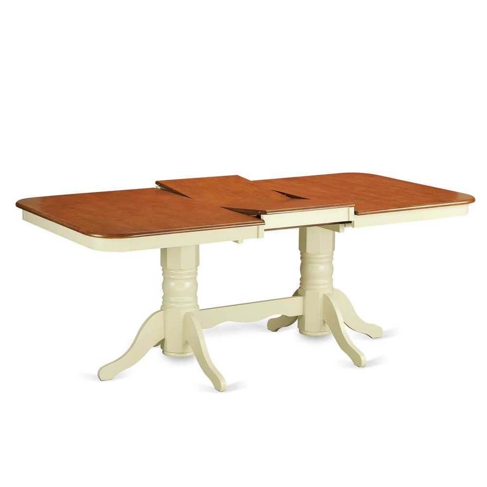 NAPL9-WHI-C 9 Pc dinette set for 8- Kitchen dinette Table and 8 Dining Chairs