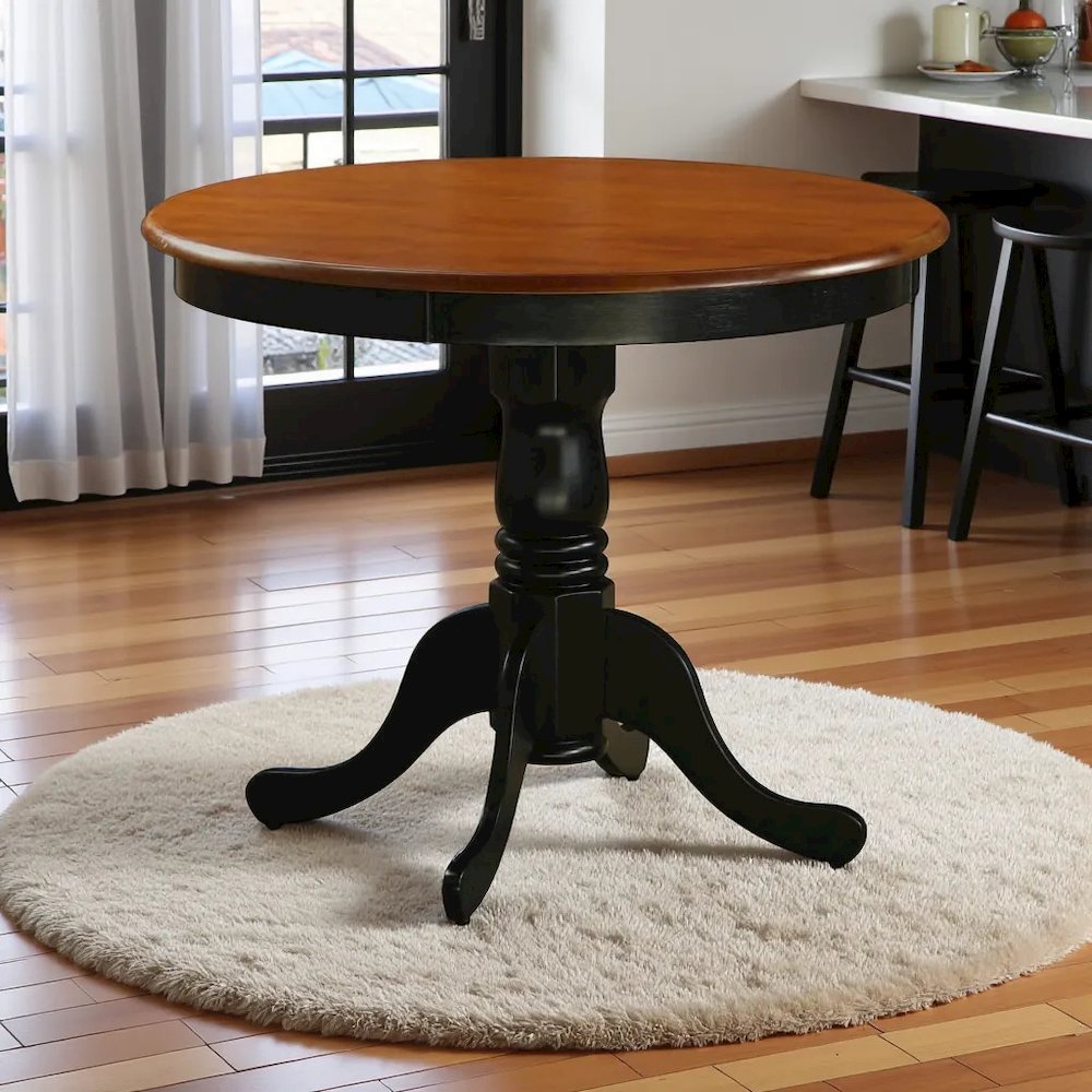 Classic 36-Inch Round Small Dining Table for 2 or 4 – Solid Wood Design