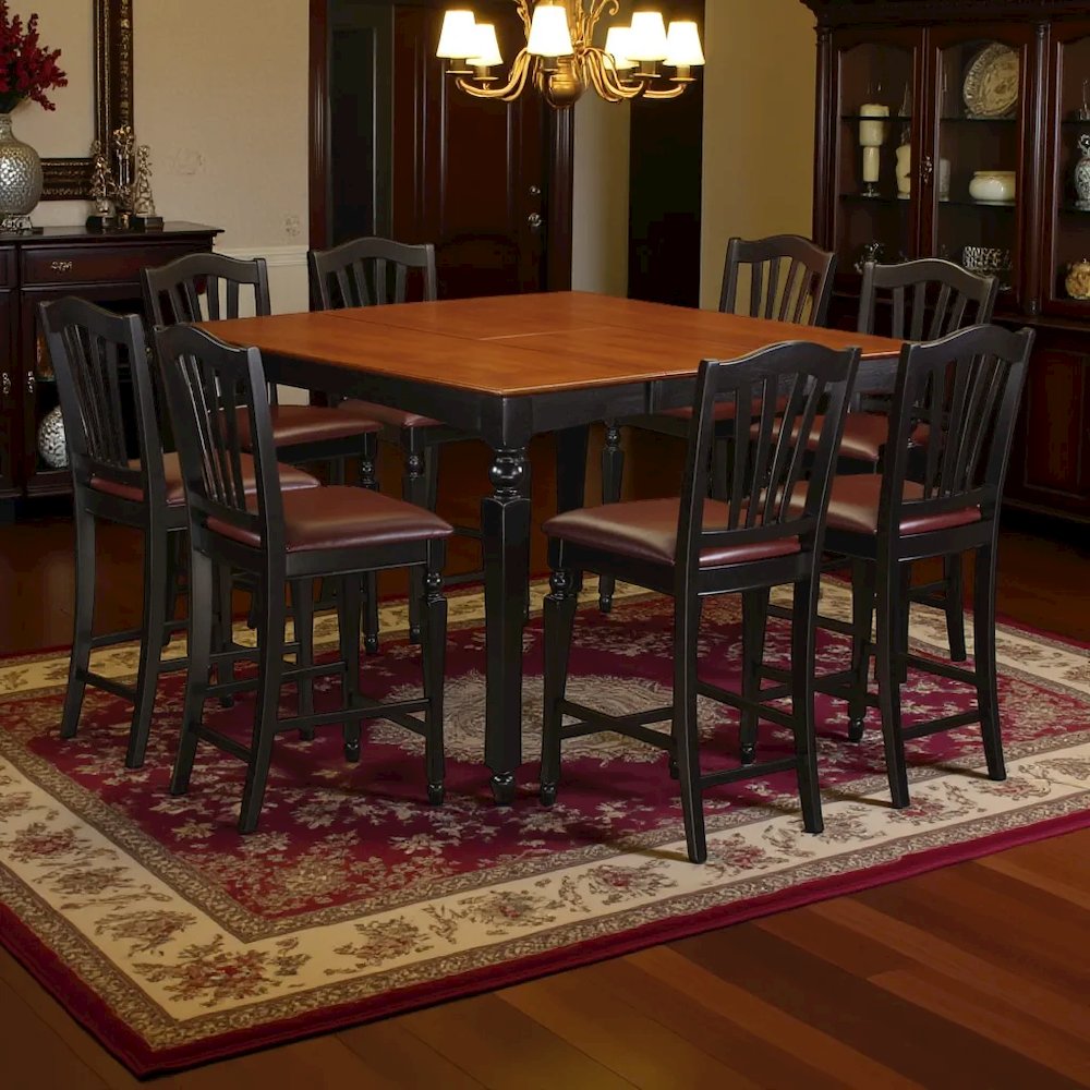 Stylish 9-Piece Square Dining Table Set – Counter Height for 8