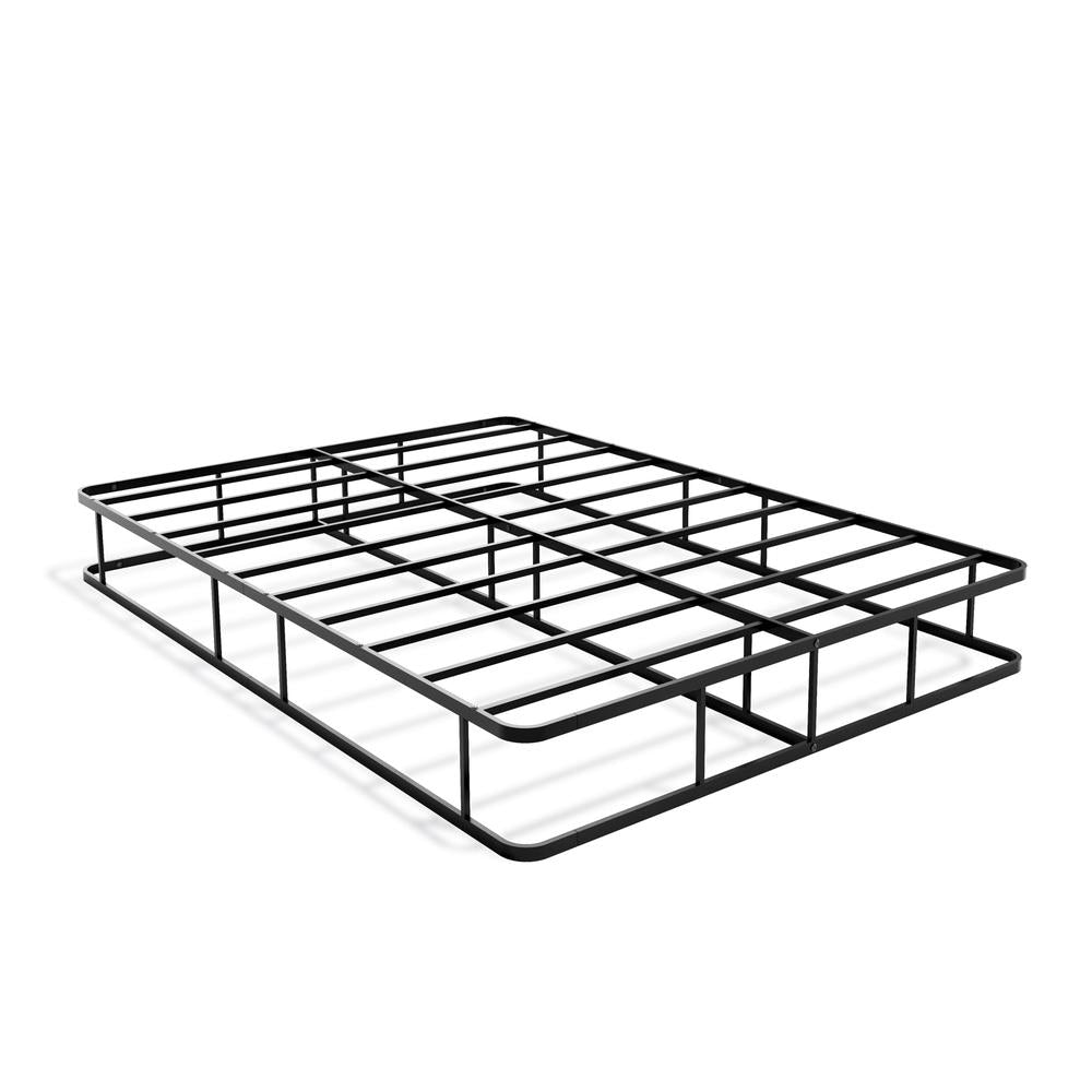 DHFBBLK Dothan Full Bedframe with Magnificent Design Headboard and Footboard - Modern Metal Frame in Powder Coating Black