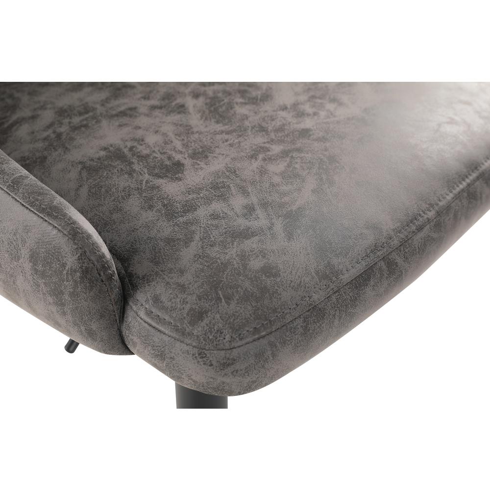 Sylmar Height Adjustable Stool in Charcoal Faux Leather