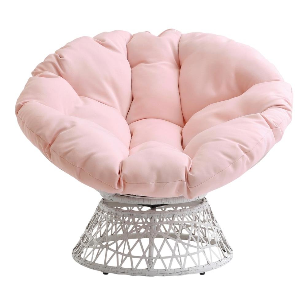 Pink Polyester Outdoor Lounge Chair With Eclectic Style And 29 Lb. Weight