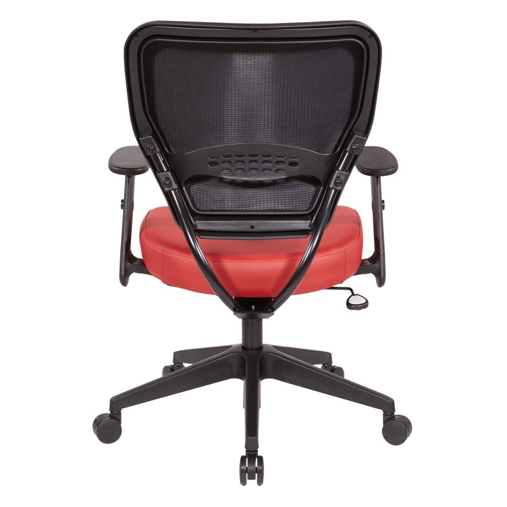 Antimicrobial Dillon Lipstick Seat and Back Task Chair with Adjustable Angled Arms and Nylon Base, 5500D-R100