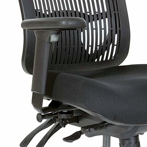 Contoured Black Plastic Back Manager's Chair , 97898CBK-30