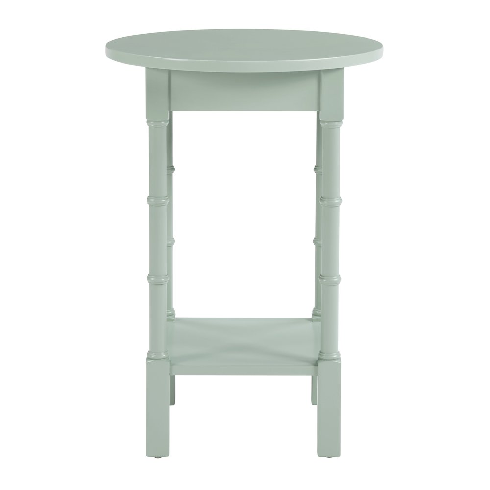 Golden Side Table in Sage Green Wood Finish