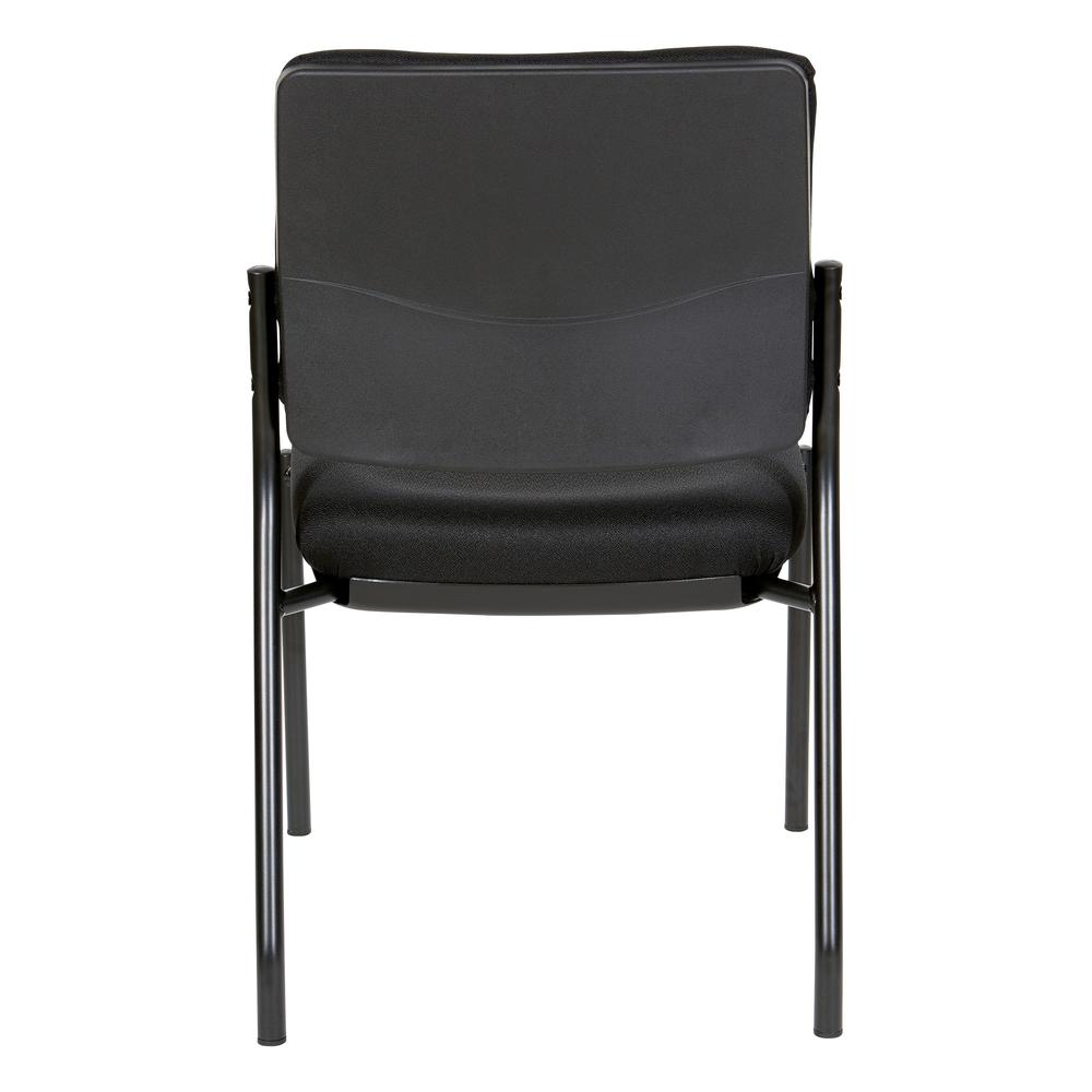 Stackable Visitor’s Chair Black Padded Seat Armless, 83720-231