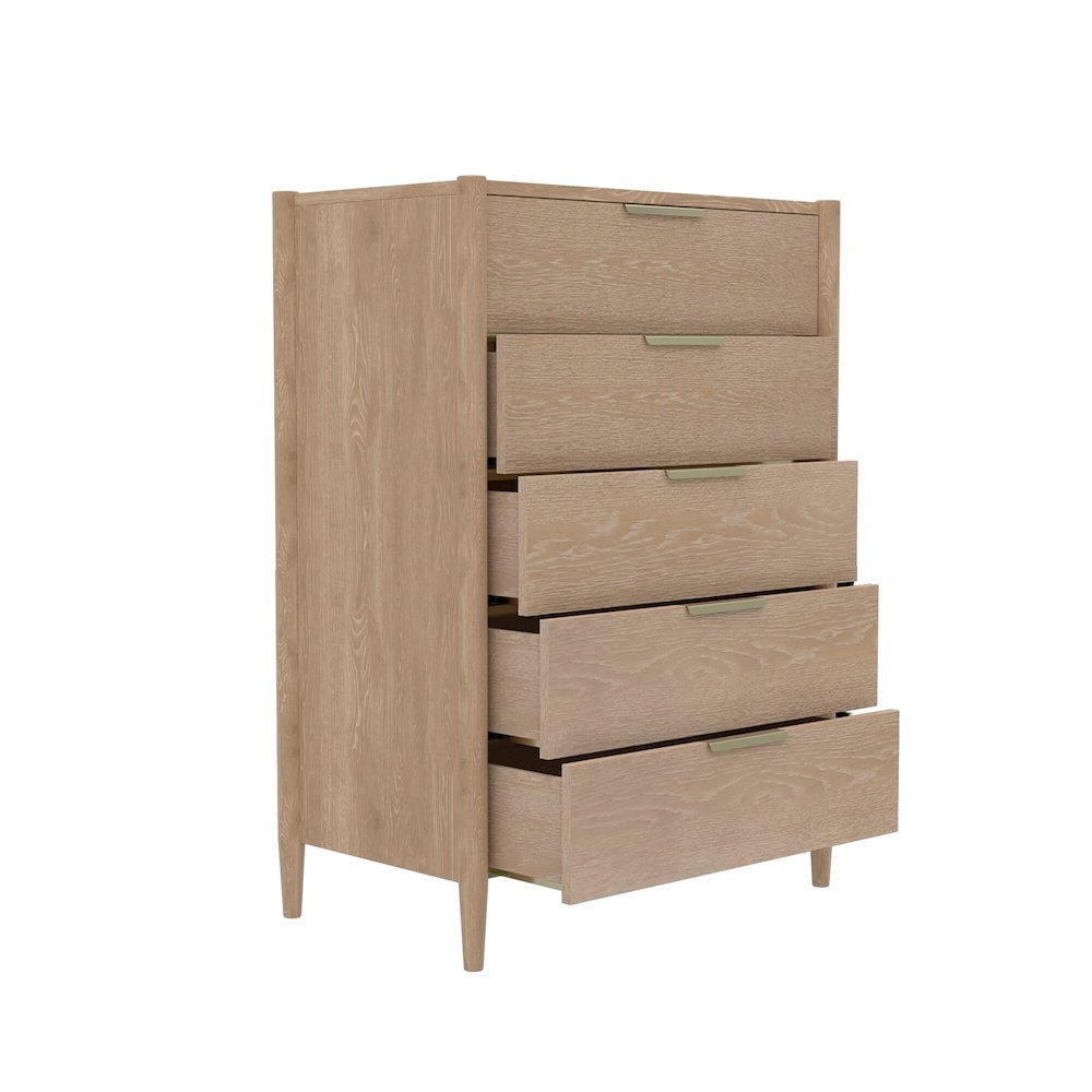Light Wood Accent Chest with Modern Contemporary Design and Spacious Drawer