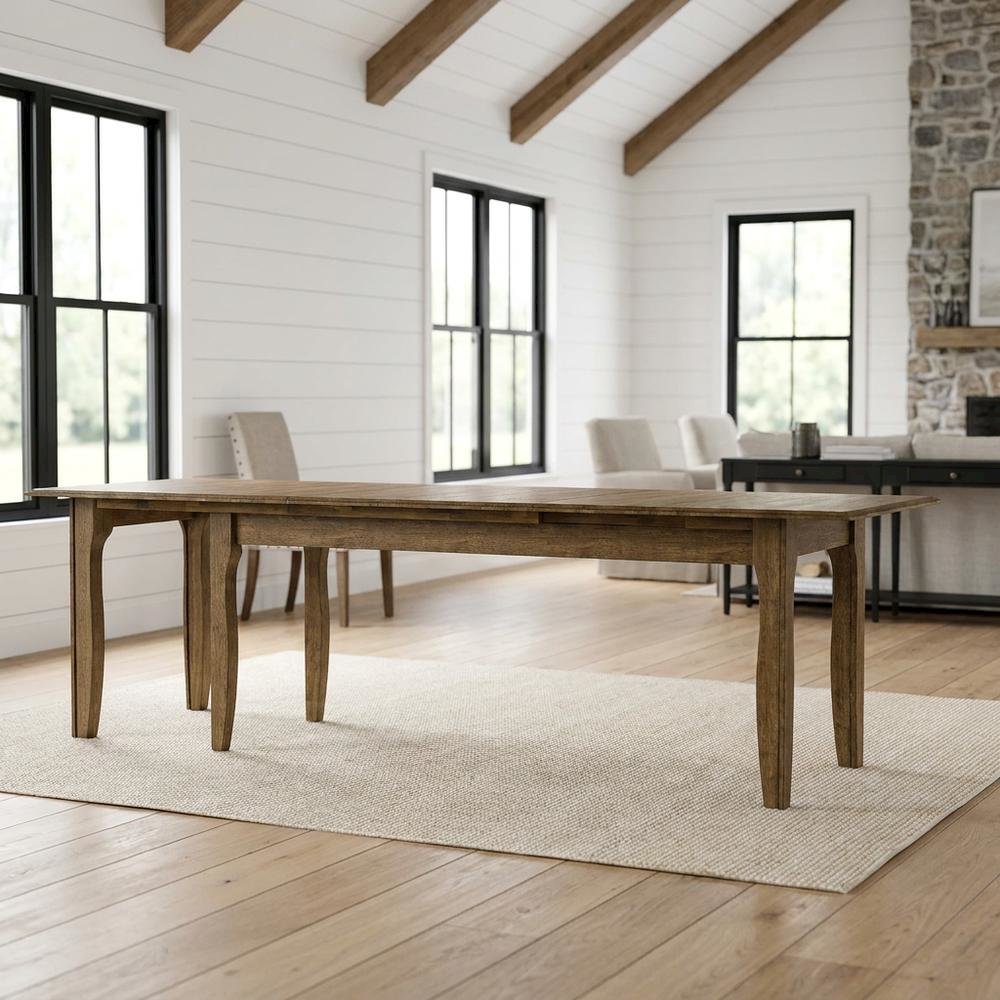 Extendable Dining Table in Toasted Java Finish, Seats Up to 10