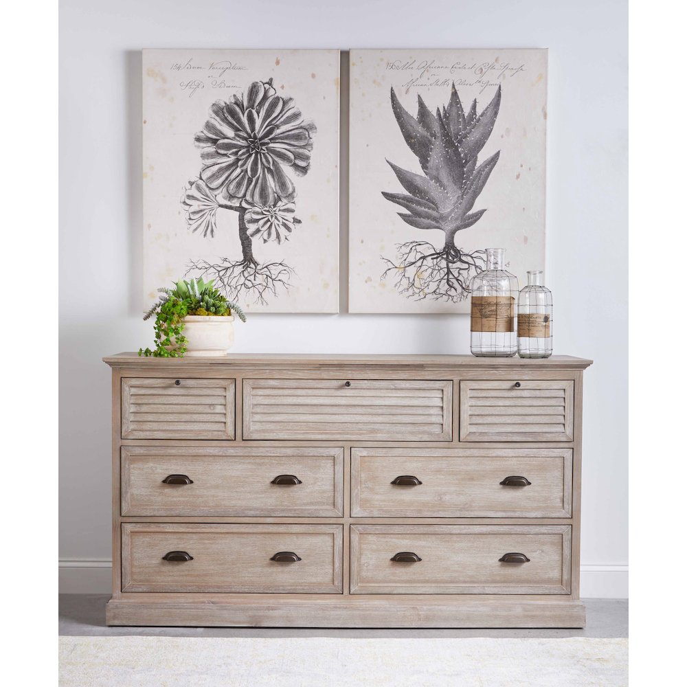 Traditions Transitional Eden 7-Drawer Media Dresser
