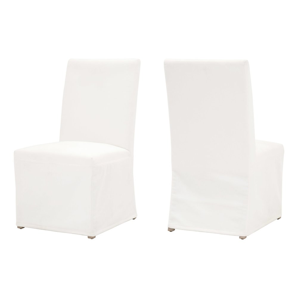 Transitional Levi Slipcover Dining Chair, Set of 2