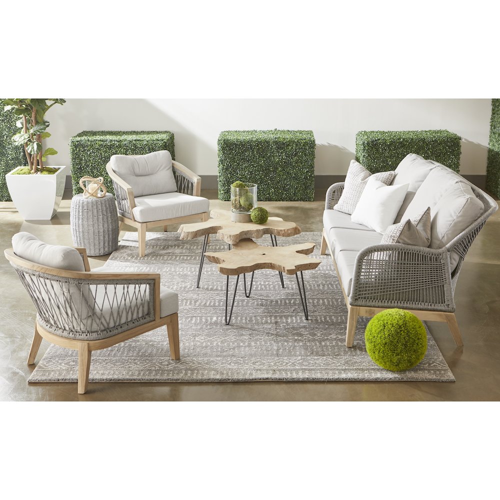 Woven Transitional Loom Accent Table